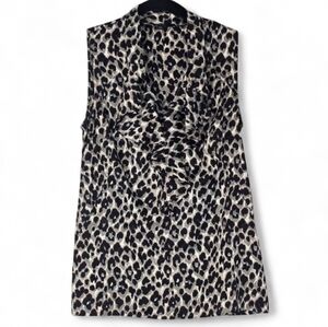 Ann Taylor Sleeveless Leopard Print Top‎ Size 2